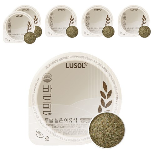 루솔 실온 이유식 바로밀, 혼합맛(한우/청경채), 120g, 6개