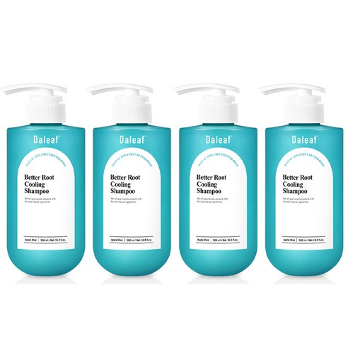 달리프 베러루트 쿨링 두피 샴푸 애플 민트향, 500ml, 4개
