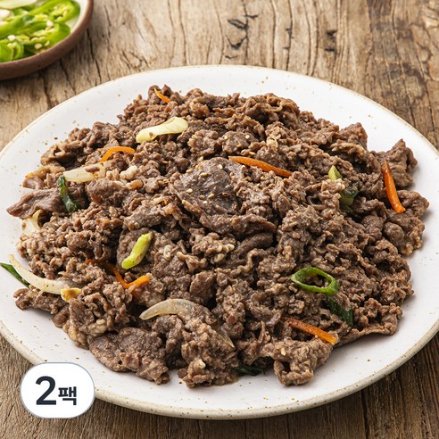 꾸브닝 인생양념 고기듬뿍 소불고기, 800g, 2팩