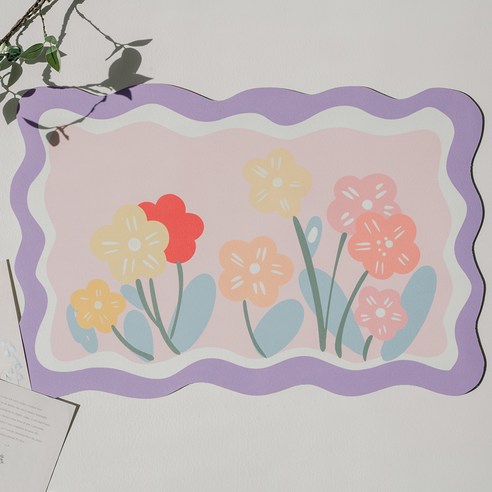 비비드 플라워 논슬립 욕실 발매트 – 솔브리빙 규조토 물흡수 바이올렛 규조토발매트