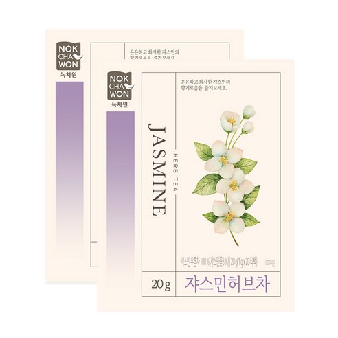 녹차원 쟈스민 허브차, 20개입, 2개, 1g