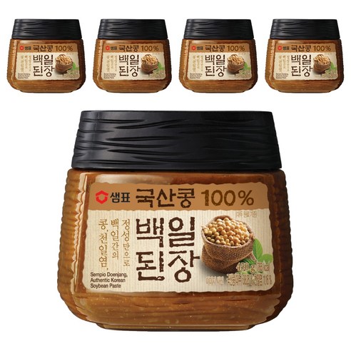 샘표 국산콩 백일된장, 450g, 5개