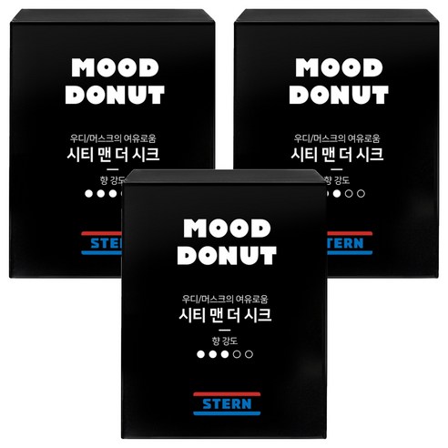 스턴 무드도넛 차량용 방향제 리필, 3개, 시티맨더시크