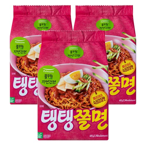 풀무원 탱탱쫄면, 123g, 12개
