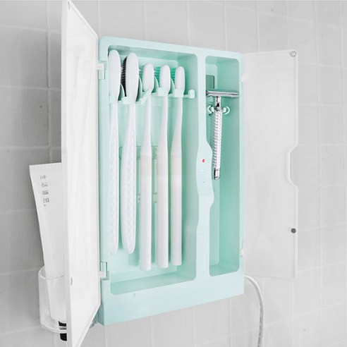 壁掛式 牙刷 吹風機 支架 衣架 支架 支架式 雙門式 推薦牙刷消毒器 家用電器
