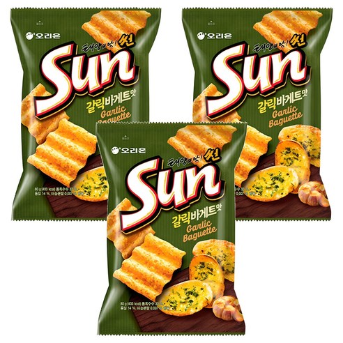 오리온 썬 갈릭바게트맛, 80g, 3개