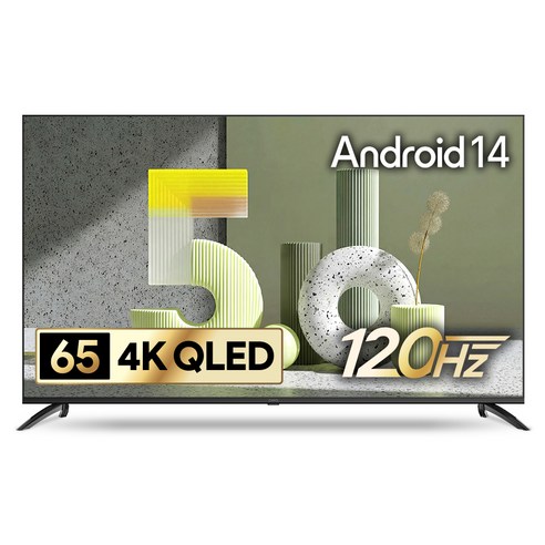 더함 CHIQ 4K UHD QLED DLG 120Hz 돌비 AI 스마트 구글5.0 TV, 165cm(65인치), UA651QLED Google5.0 120Hz 2025, 벽걸이형, 방문설치