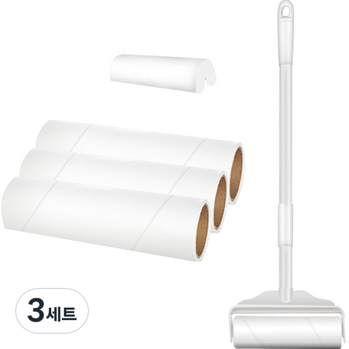 생활공식 사선컷팅 강력 테이프클리너 3단 롱핸들 + 케이스 + 리필 3p 세트, 3세트