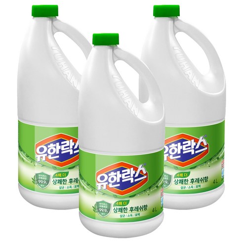 유한락스 후레쉬, 4L, 3개