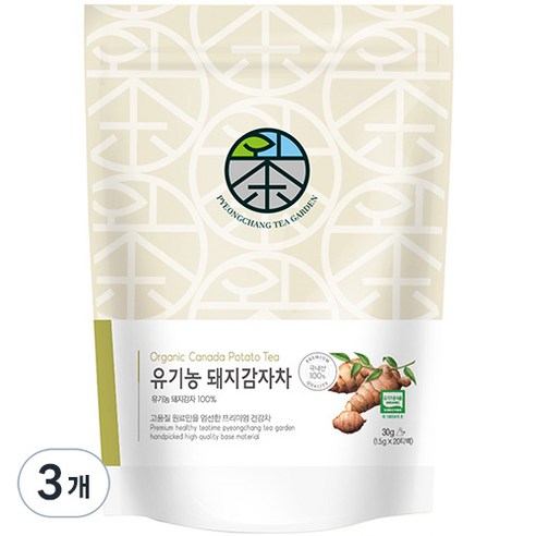 평창다원 유기농 돼지감자차 생분해 티백, 1.5g, 20개입, 3개