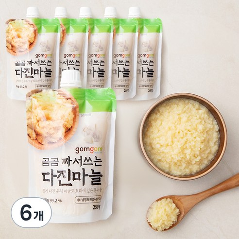 곰곰 짜서쓰는 다진마늘, 250g, 6개