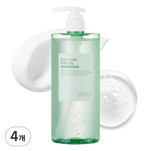 은율 데일리 케어 퓨어 젤 폼클렌저, 512ml, 4개