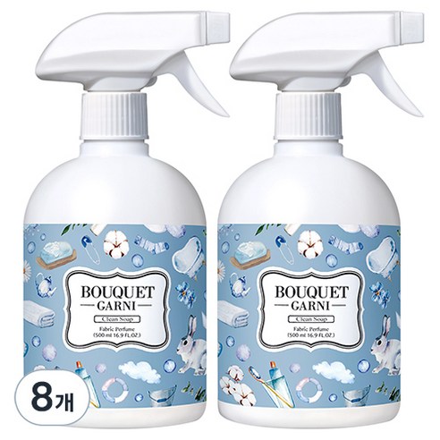 부케가르니 섬유탈취제 클린솝 본품, 500ml, 8개