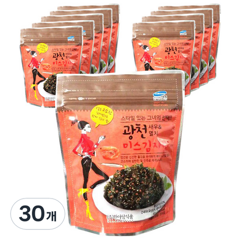 미스김자반 광천 새우 멸치, 40g, 30개