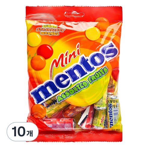멘토스 미니 멘토스 프루티 캔디, 150g, 10개