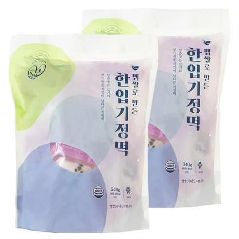  창억 멥쌀로 만든 한입기정떡 (냉동), 340g, 2개 