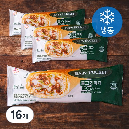 라체나 이지포켓 불고기피자 (냉동), 80g, 1개입, 16개