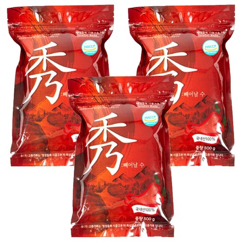 비에스상사 정성듬뿍 시골고추 청양 고춧가루, 500g, 3개 - 고추가루 | 쿠팡
