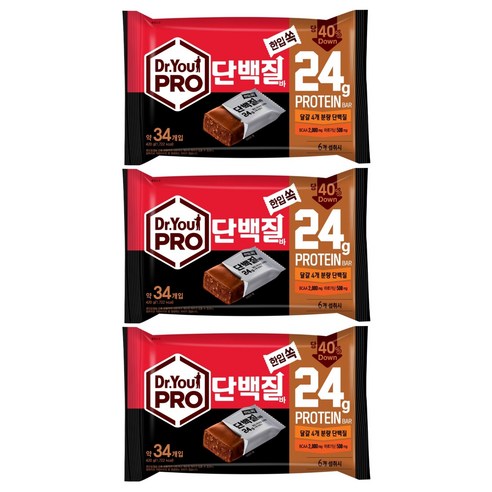 닥터유 프로 한입쏙 단백질바, 420g, 3개