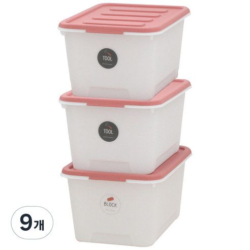가쯔 멀티 블록 리빙박스, 레드, 9개