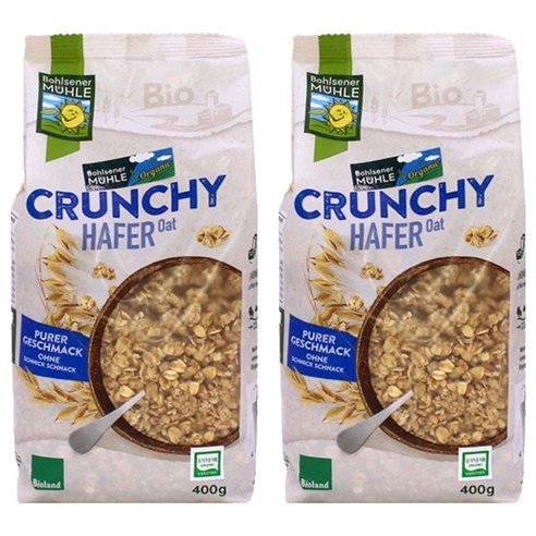 볼제너뮬러 유기농 오트 크런치, 400g, 2개