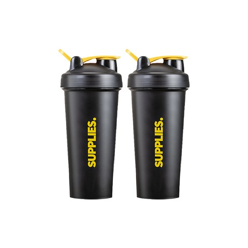 서플라이스 쉐이커 보틀 2p, 블랙, 700ml, 2개