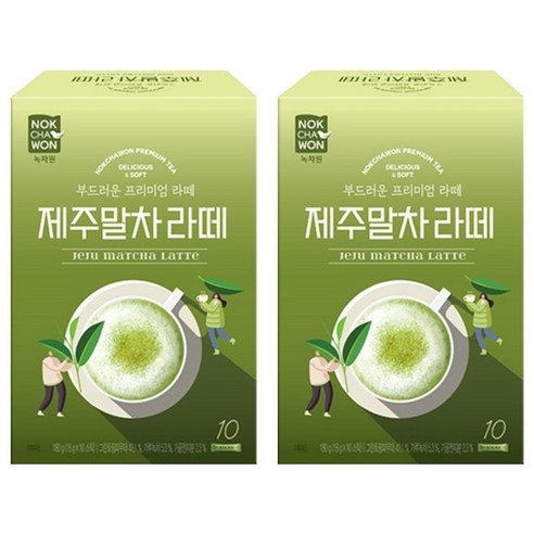 녹차원 제주말차 라떼, 18g, 10개입, 2개
