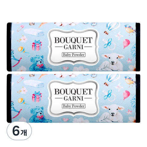 부케가르니 차량용 송풍구 방향제, 6개, 베이비 파우더