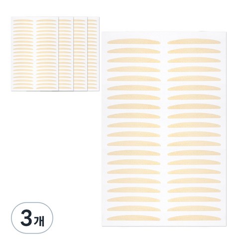 더분 깃털 라이트 단면 쌍꺼풀테이프 200p, 누드R타입, 3개