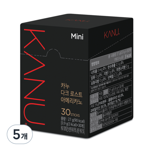 카누 다크 로스트 아메리카노, 900mg, 30개입, 5개