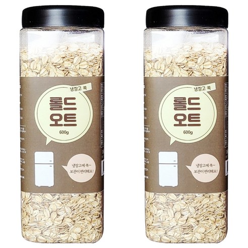 냉장고쏙 롤드 오트, 600g, 2개