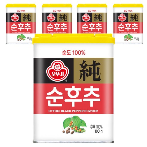 오뚜기 순후추, 100g, 5개