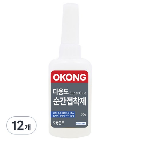 오공 다용도 순간접착제 50g, 12개