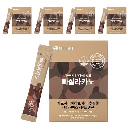 에버비키니 다이어트 한잔 빠질라카노 28포, 3.3g, 5개