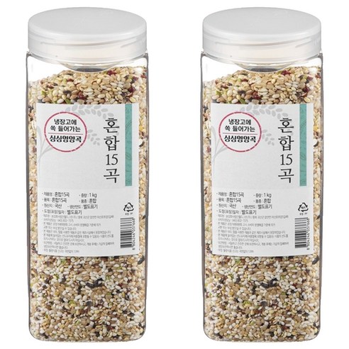 월드그린 싱싱영양통 혼합 15곡, 1kg, 2개
