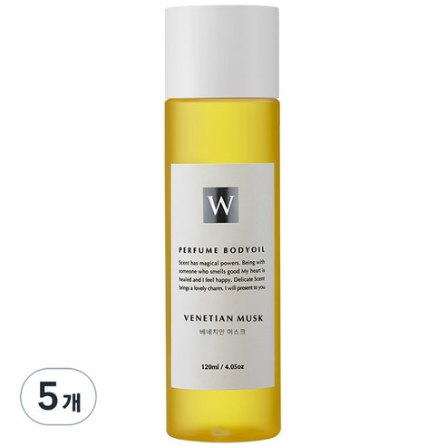 화이트센트 향기좋은 모이스처 마사지 바디오일 베네치안머스크, 120ml, 5개