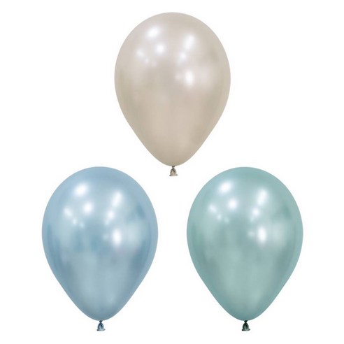 셈퍼텍스 30cm 실크 풍선 3종 x 10p 세트, 크림펄, 아크틱블루, 쿨민트, 1세트