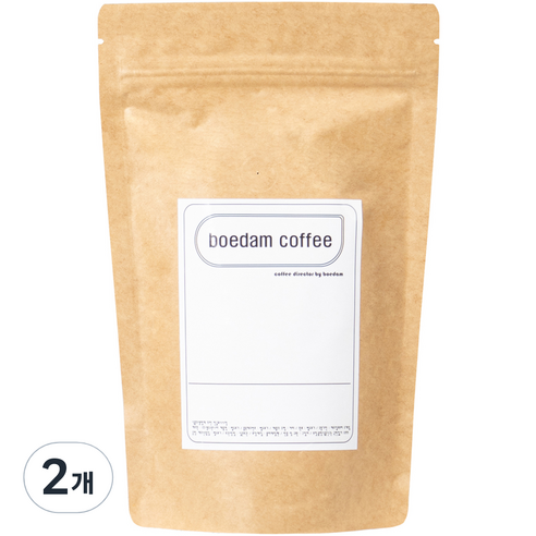 보에담 시그니처 블렌드 원두 커피 고소한맛, 홀빈(분쇄안함), 500g, 2개