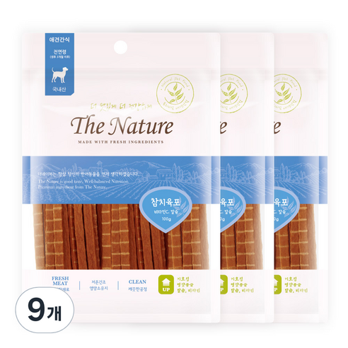 굿데이 더네이쳐 강아지 스틱형 간식, 참치, 100g, 9개