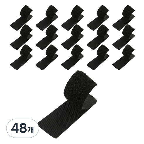 모아픽 접착 찍찍이 패드 블랙, 48개