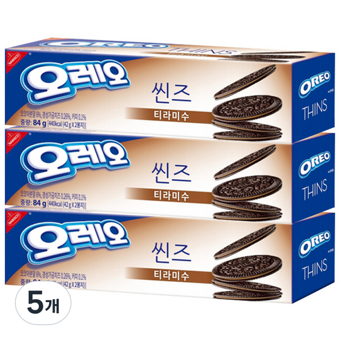 오레오 씬즈 티라미수, 84g, 5개