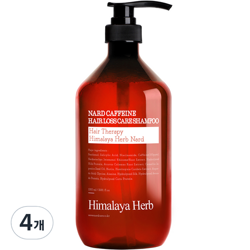 부케가르니 나드 카페인 탈모 샴푸, 1000ml, 4개