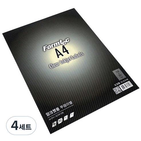 폼텍 전산 잉크젯 투명 라벨지 IC-3130, 1칸, 20개