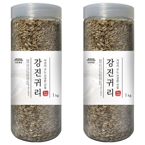 건강곡간 강진귀리 통, 1kg, 2개
