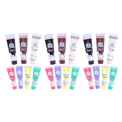 디유 튜브형 diy 초콜릿 만들기 재료 다크 90g + 밀크 90g + 화이트 90g + 딸기 50g + 블루베리 50g + 바나나 50g + 그린망고 50g 세트, 7종, 3세트