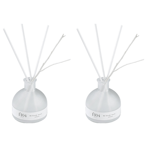 순백수 히노키 우드 디퓨저 + 버드나무 스틱 + 리드스틱 3p, 나무향, 150ml, 2개