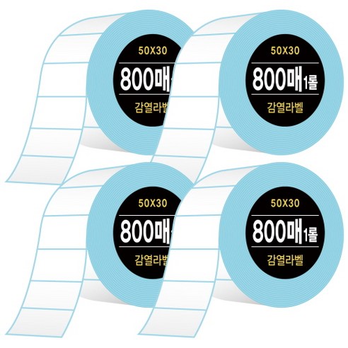 다다 감열라벨 800매, 4롤 복사용품/라벨지