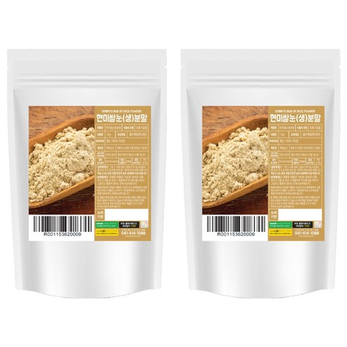 건강스토리 생 현미쌀눈 분말, 1kg, 2개