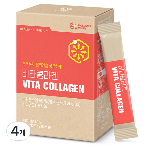 대상웰라이프 비타콜라겐, 60g, 4개