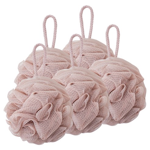 페르노엘 촘촘하고 부드러운 걸이형 버블 샤워볼 세트, 브라운, 5개입, 1개